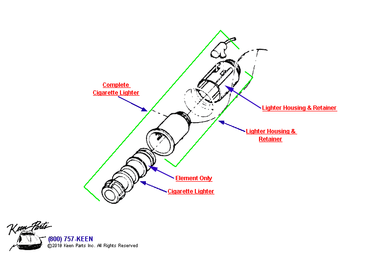 Cigarette Lighter Diagram for a 1994 Corvette