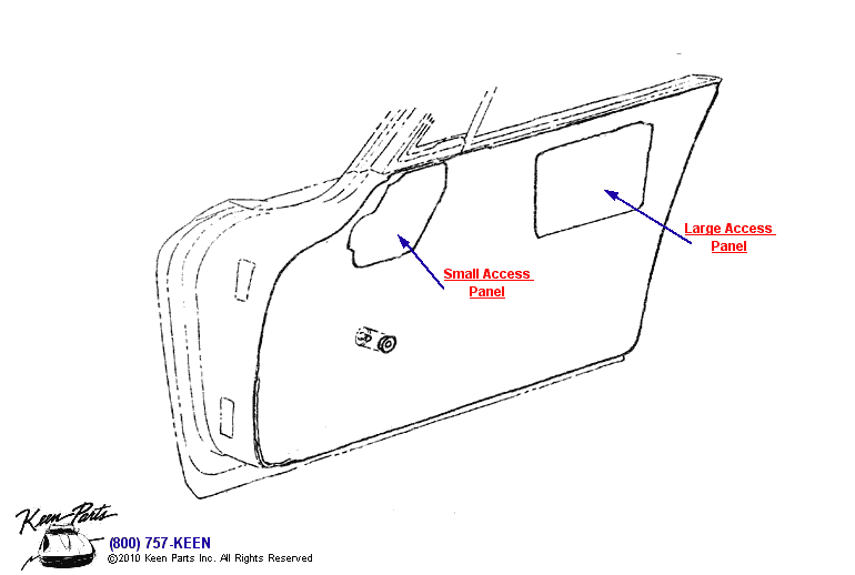 Access Panels Diagram for a 1964 Corvette