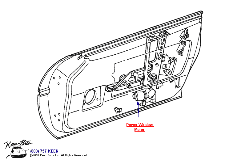 Window Regulator Diagram for a 1988 Corvette