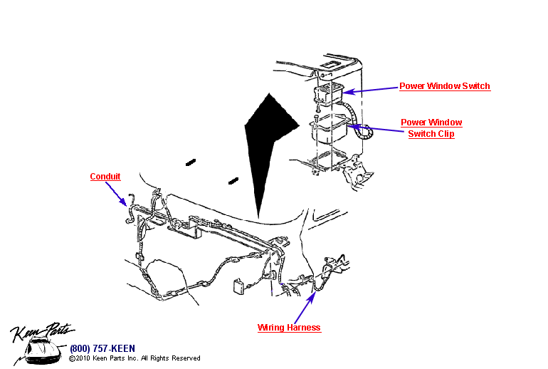 Power Window Wiring Diagram for a C2 Corvette