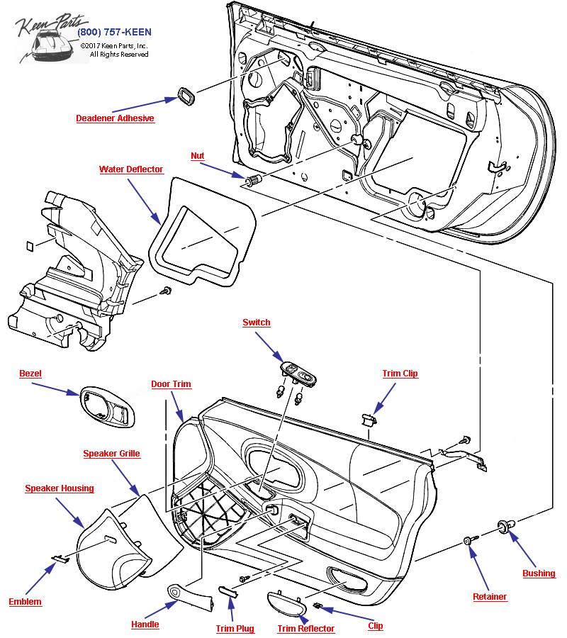 Door Switches Diagram for a 1998 Corvette