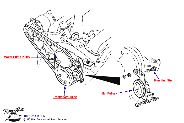 Pulleys - Fuel Injection Diagram for a 1964 Corvette