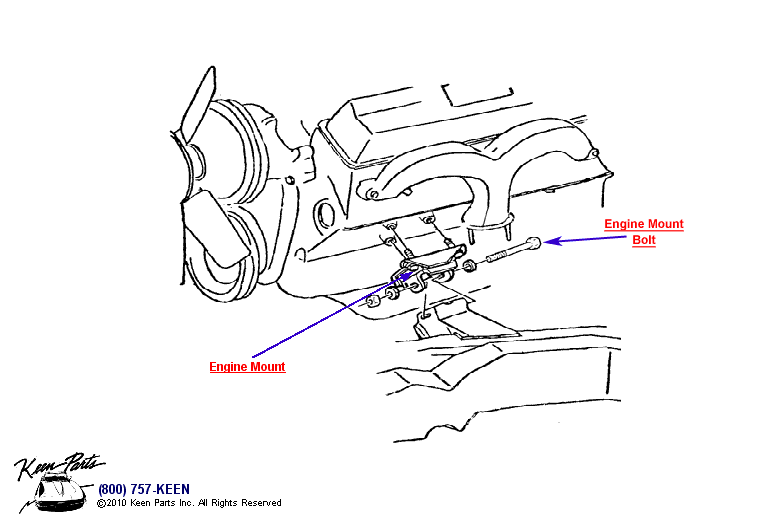 Engine Mount Diagram for a 1966 Corvette