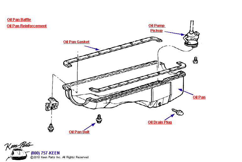 Oil Pan Diagram for a 1966 Corvette