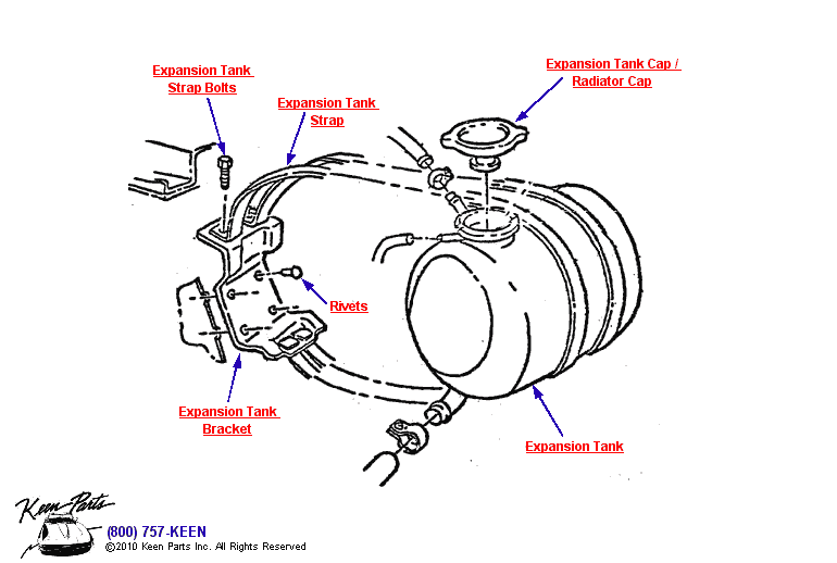 Expansion Tank Diagram for a 2015 Corvette