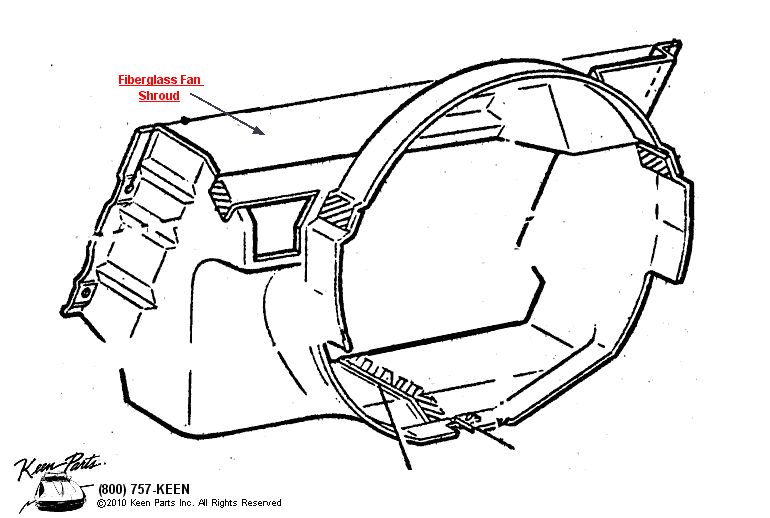 Fan Shroud Diagram for a 1992 Corvette