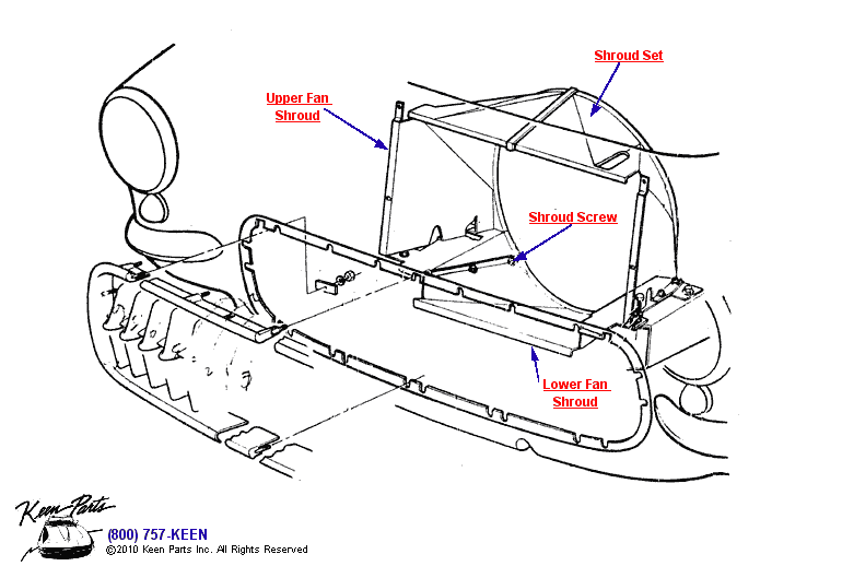 Fan Shrouds Diagram for a 2020 Corvette