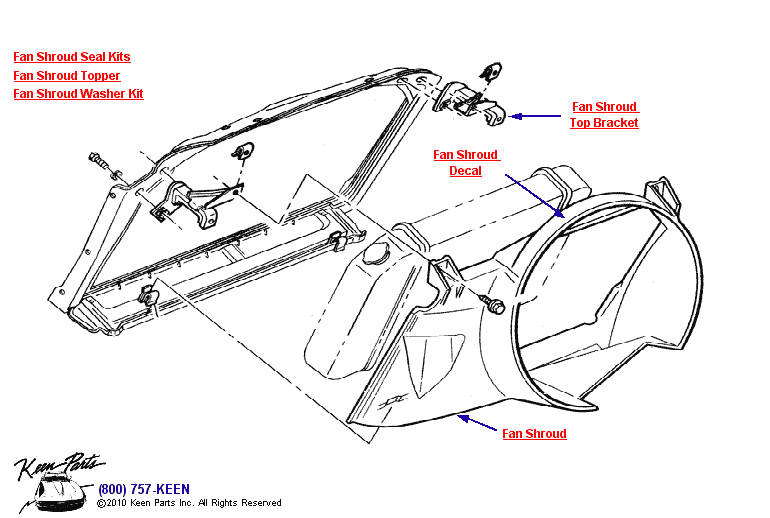 Fan Shrouds Diagram for a 2010 Corvette