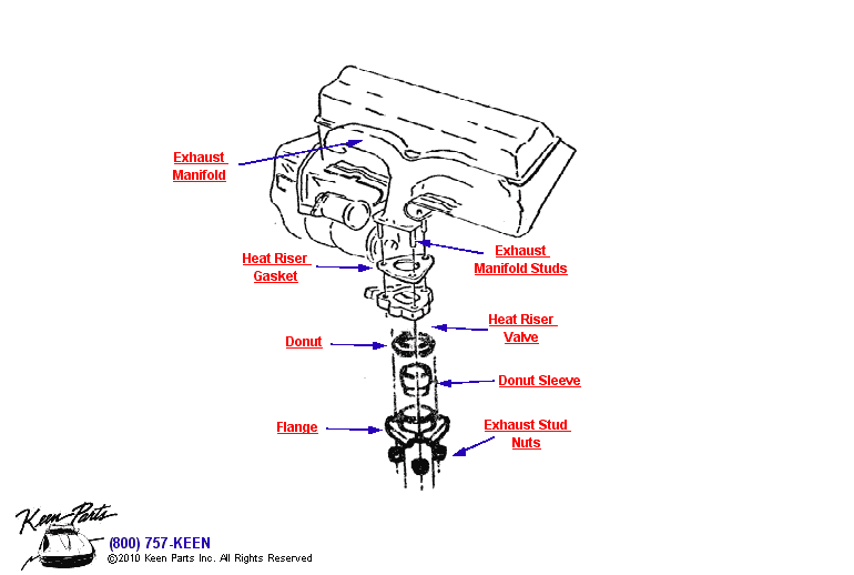 Heat Riser Valve Diagram for a 1971 Corvette