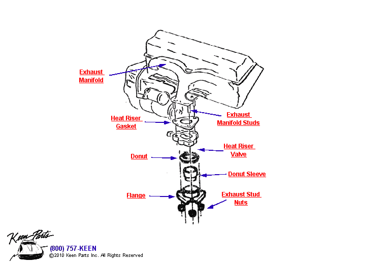 Heat Riser Valve Diagram for a 1956 Corvette