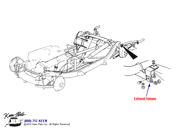 Rear Hanger Diagram for a 2020 Corvette