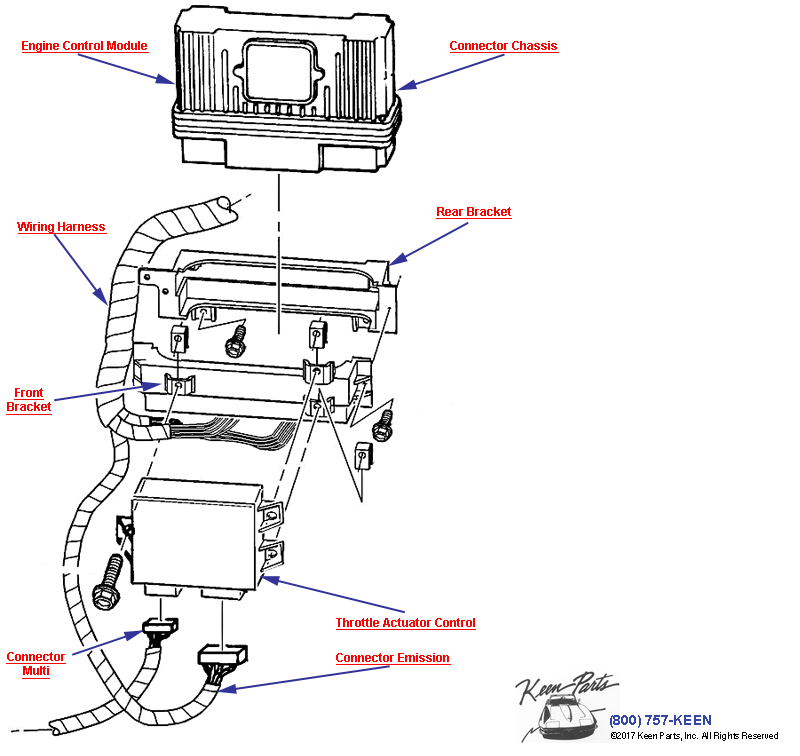 PCM Module Diagram for a C5 Corvette
