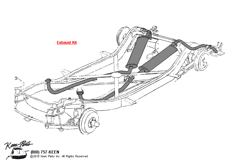 Exhaust Kits Diagram for a C1 Corvette