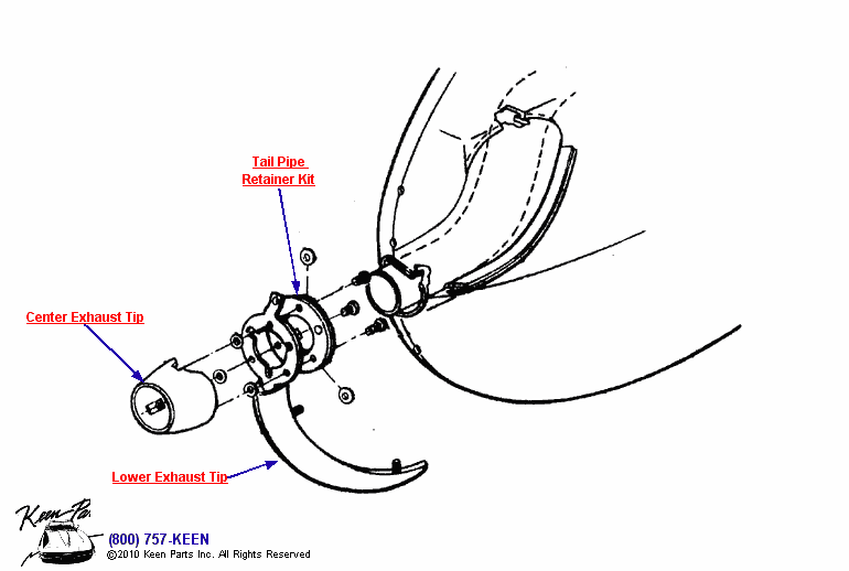 Tail Pipe Diagram for a 2016 Corvette