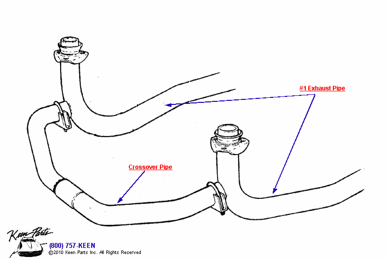 Crossover &amp; #1 Pipe Diagram for a 1957 Corvette