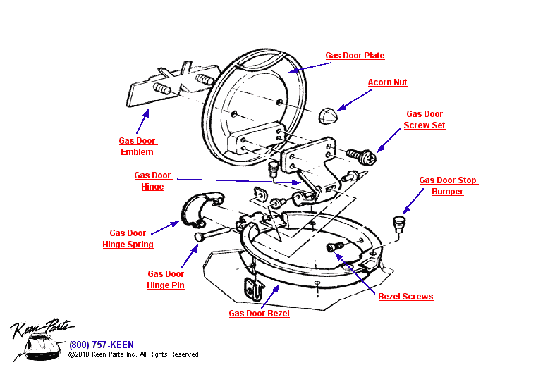Gas Door Diagram for a 1974 Corvette