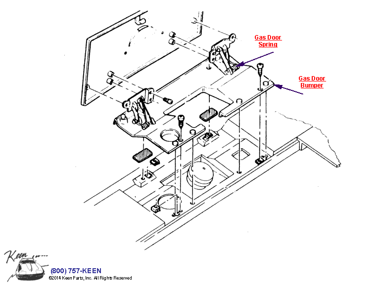 Gas Door Diagram for a 1989 Corvette