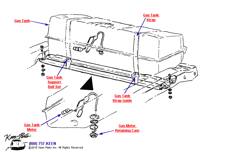 Fuel Tank Diagram for a 1967 Corvette