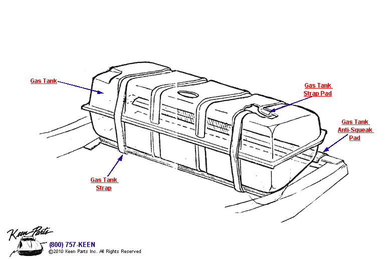 Gas Tank Diagram for a 1971 Corvette