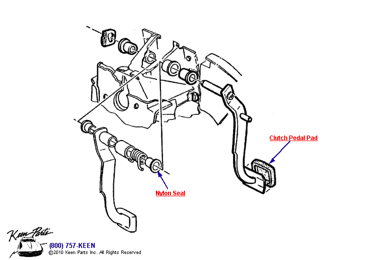 Clutch Pedal Diagram for a 1998 Corvette