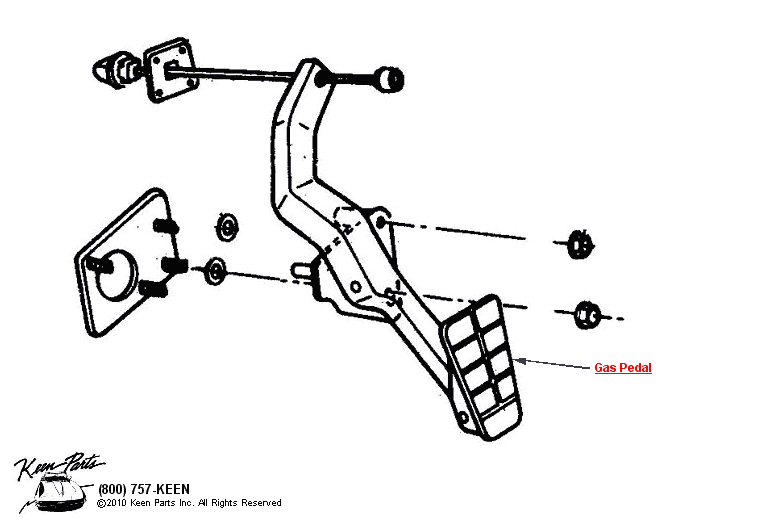 Gas Pedal Diagram for a 1985 Corvette