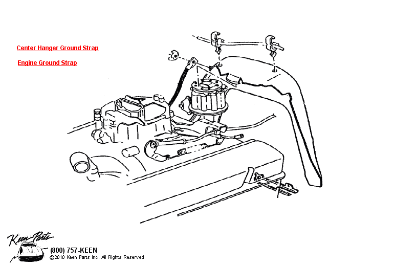 Engine Ground Strap Diagram for a 1978 Corvette