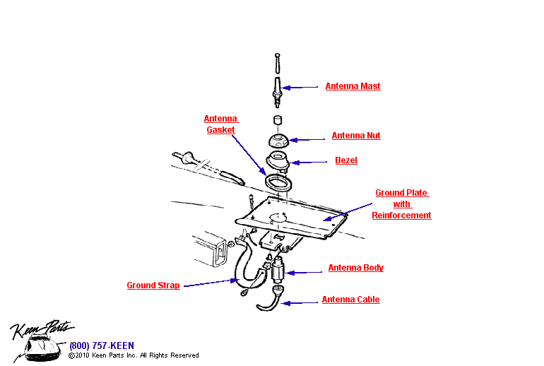 Antenna Diagram for a 1995 Corvette