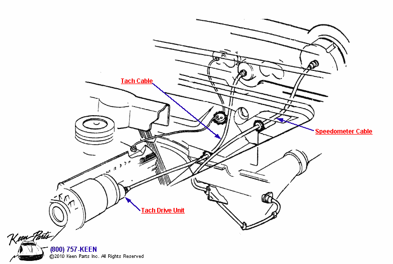 Speedometer &amp; Tach Cables Diagram for a 2013 Corvette