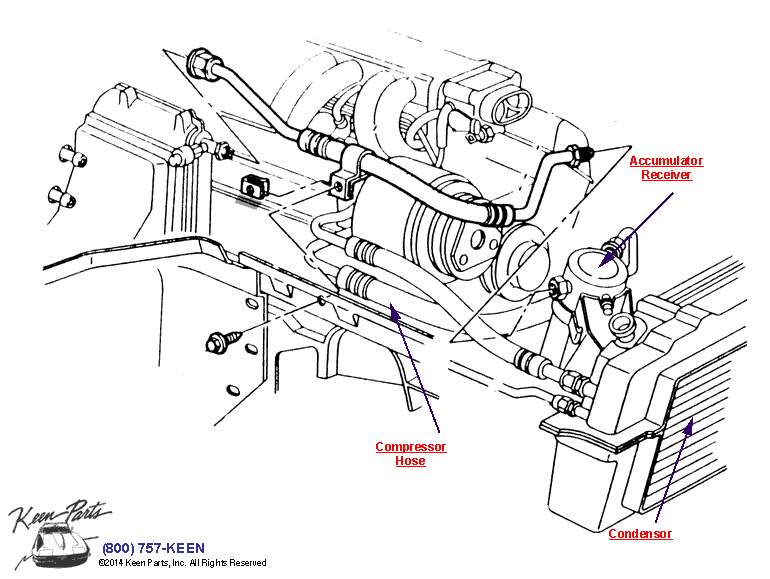 Air Conditioning System Diagram for a 1989 Corvette