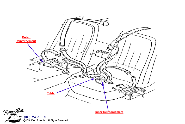 Seats &amp; Belts Diagram for a 1966 Corvette