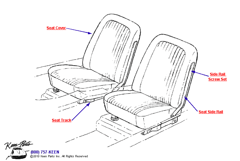 Seats Diagram for a 2022 Corvette