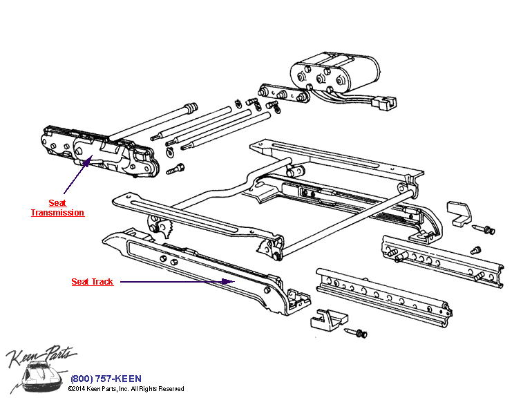 Seat Track Diagram for a 1986 Corvette