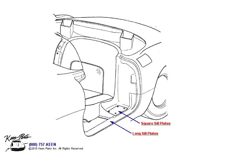 Sill Plates Diagram for a 1961 Corvette