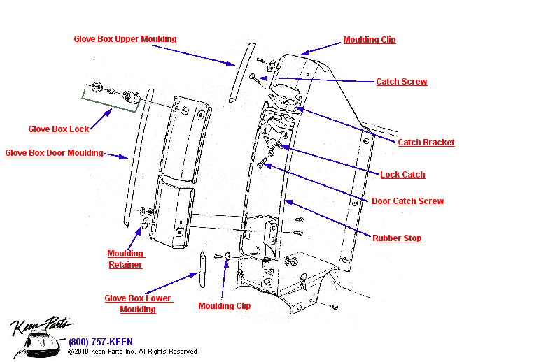 Seat Separator Diagram for a 1953 Corvette