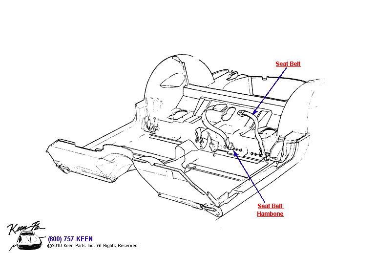 Seat Belts Diagram for a 1959 Corvette