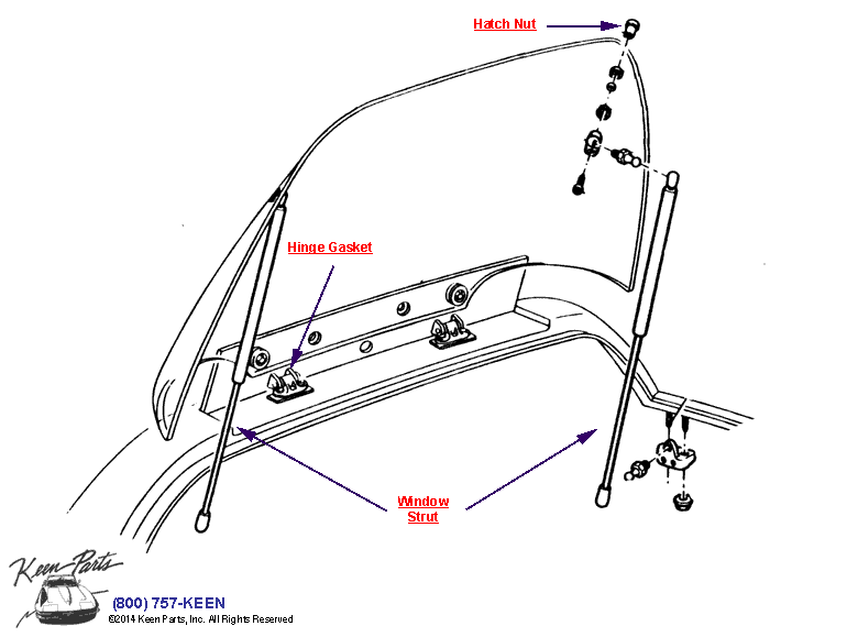 Rear Window Diagram for a 1993 Corvette