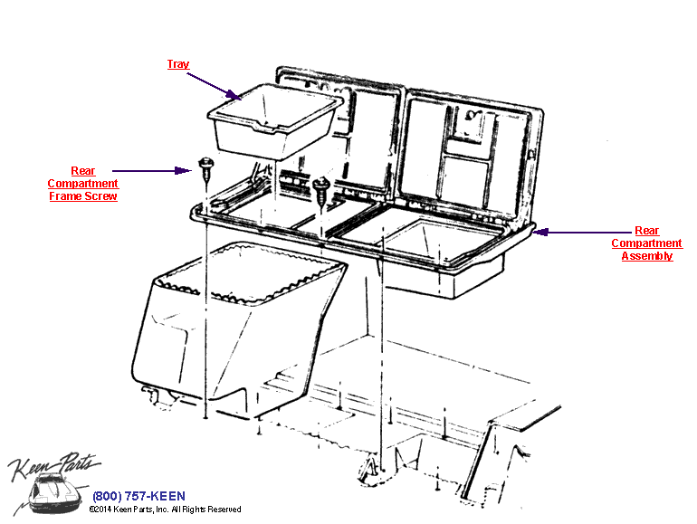 Rear Compartment Diagram for a 1986 Corvette