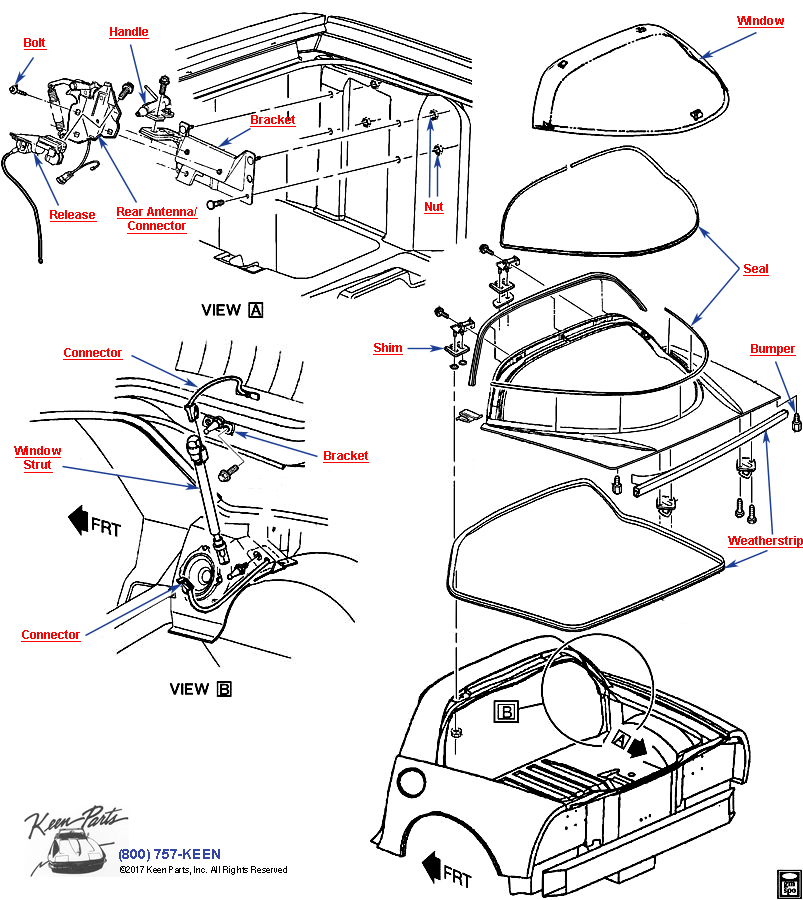 Rear Compartment- Coupe Diagram for a 1999 Corvette
