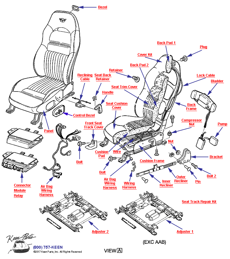 Seat Switches Diagram for a 1999 Corvette