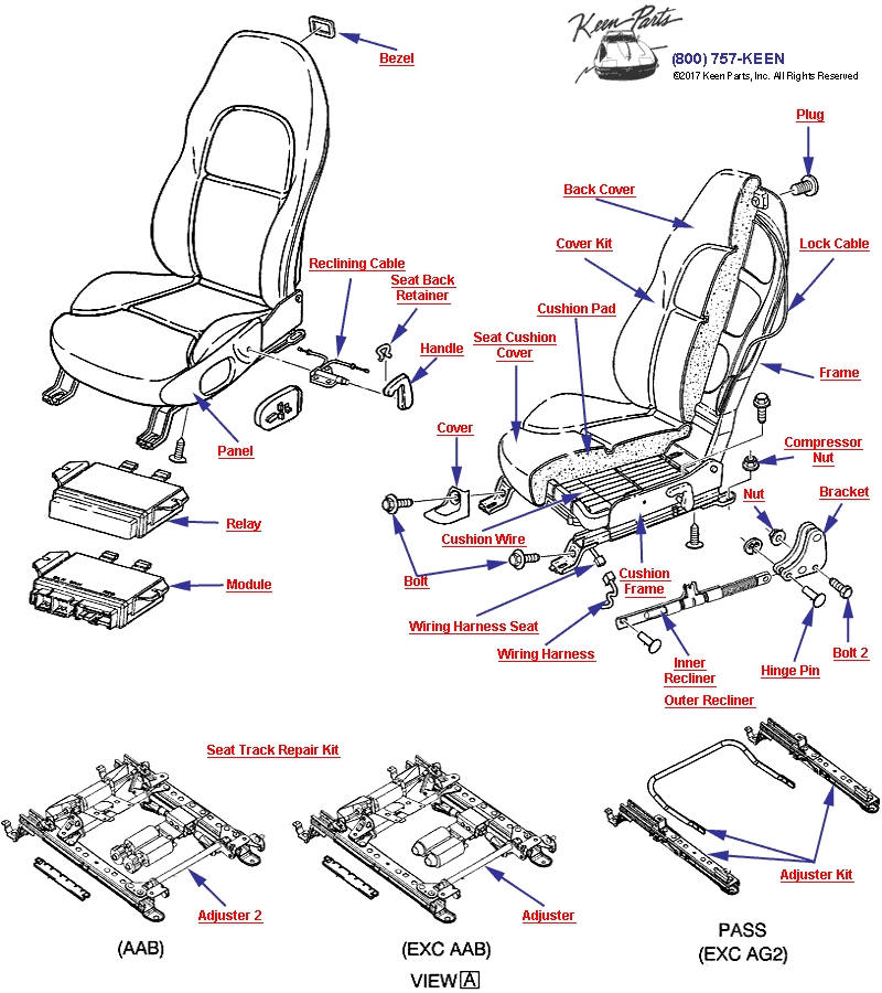 Seat Switches Diagram for a 1995 Corvette