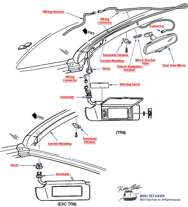 Sunshade - XTRA WIRING Diagram for a 1998 Corvette