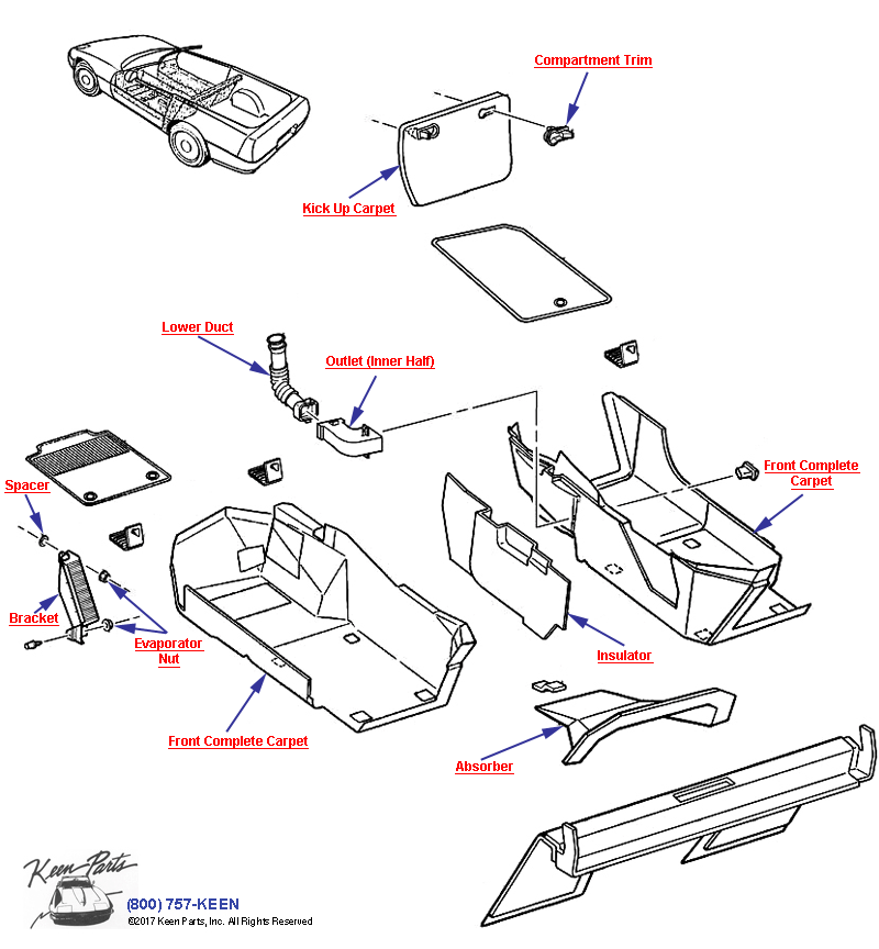  Diagram for a 1953 Corvette