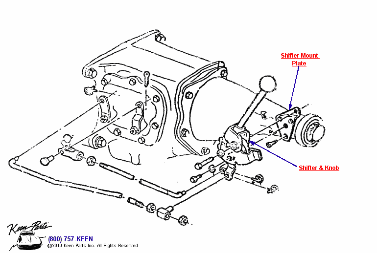 Shifter &amp; Rods Diagram for a 1965 Corvette
