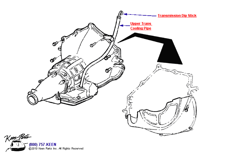 Trans Filler Tube Diagram for a 1985 Corvette