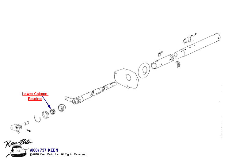 Tilt Steering Column Diagram for a 1966 Corvette