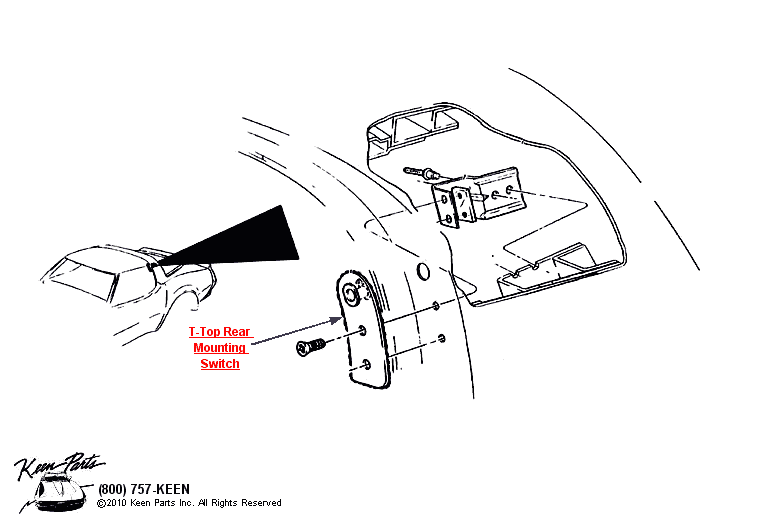 T-Top Mounting Switch Diagram for a 2009 Corvette
