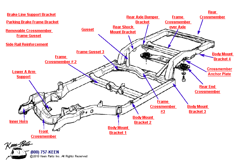 Frame Diagram for a 1980 Corvette