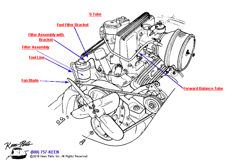 Fuel Injection Filter Diagram for a 1976 Corvette