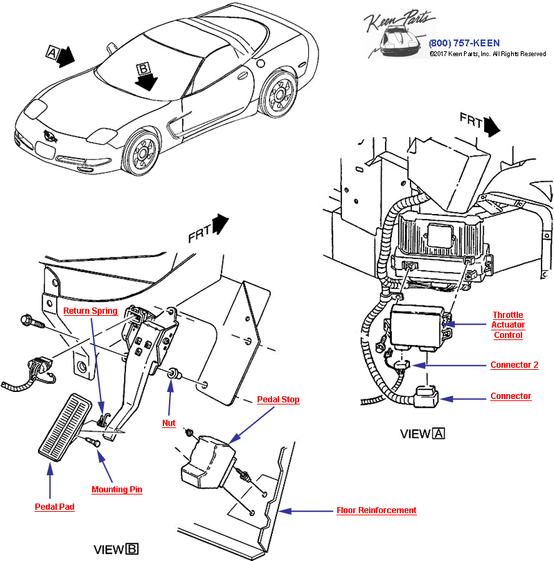 Accelerator Control Diagram for a 2008 Corvette