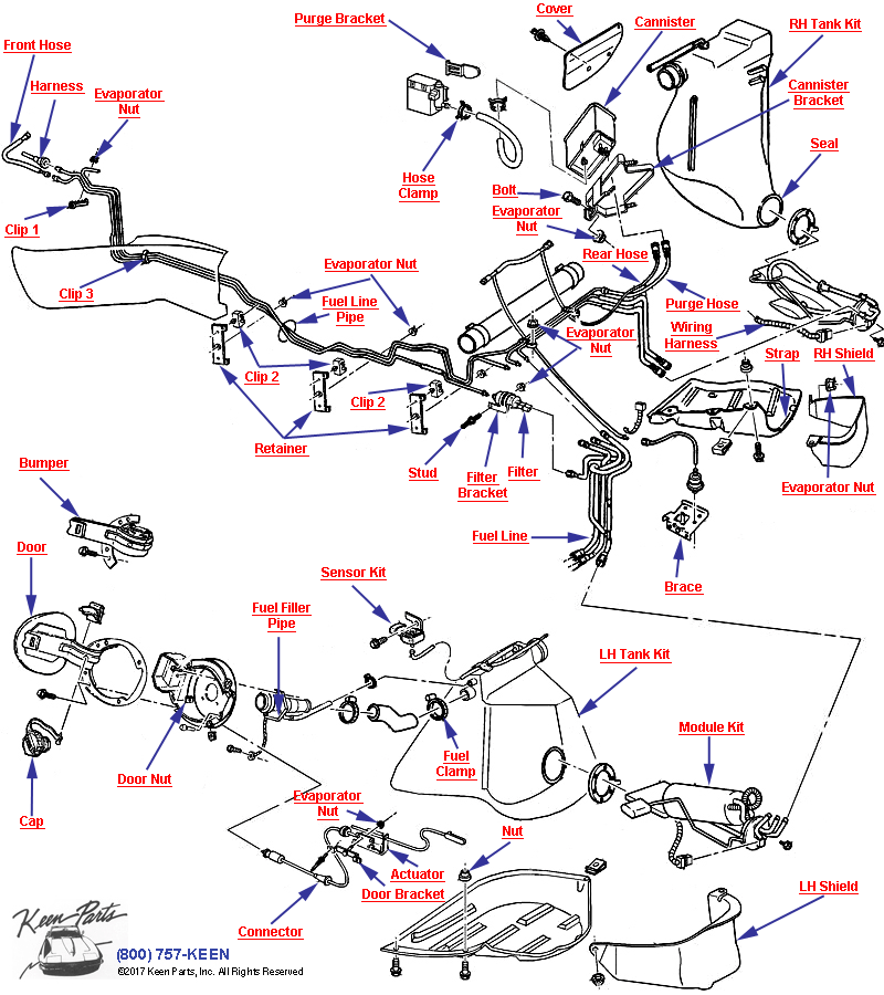 Fuel Supply System Diagram for a 1998 Corvette
